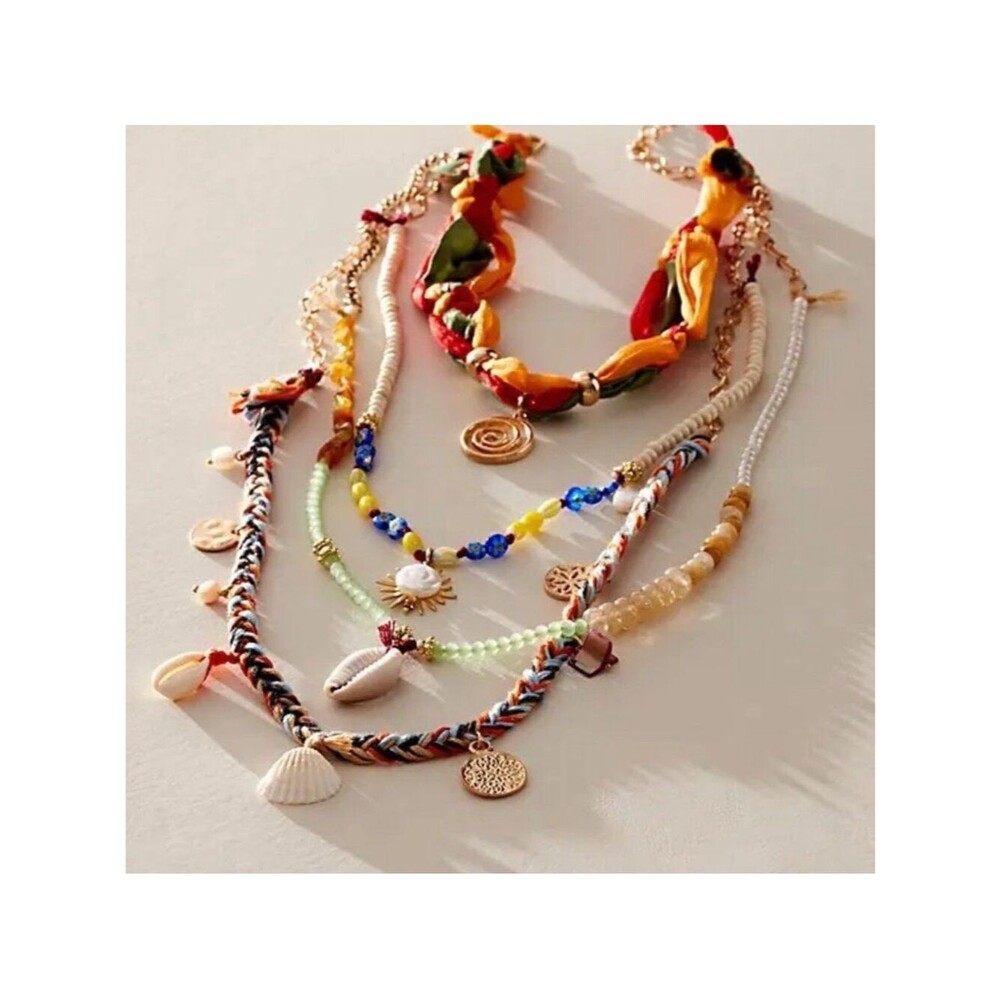 NEW NWT Free People River layer necklace